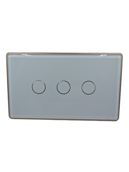 3 Gang Smart Switch Cover - Gold