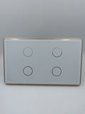 4 Gang Smart Switch Cover - Gold