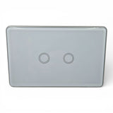 Zigbee 2 Gang Switch SUAVE Range WHITE with RGB Backlight - Australian SAA Certified