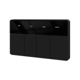 Zemismart 4 Gang Zigbee Smart Dimmer Switch - Physical Press Button - BLACK Horizontal Australian Certified RCM