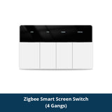 Zemismart 4 Gang Zigbee Smart Dimmer Switch - Physical Press Button - WHITE Horizontal Australian Certified RCM