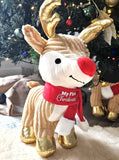 2025 Personalised Christmas Reindeer - Huggable Plush Toy