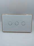 3 Gang Smart Switch Cover - Gold