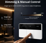 Zemismart 3 Gang Zigbee Smart Dimmer Switch - Physical Press Button - WHITE Vertical Australian Certified RCM