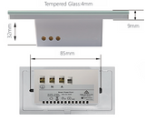 ZIGBEE RGB Selectable Smart Socket Double Powerpoint Glass SAA Approved for Australia (Black Or White)