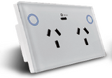 Zigbee Double GPO Powerpoint With USB C 20W BLACK RGB Backlit - AUSTRALIAN CERTIFIED SSA (TREND)