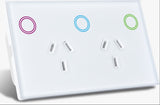 Zigbee Double GPO Powerpoint With Extra Light Switch RGB (WHITE & BLACK) - AUSTRALIAN CERTIFIED SSA (TREND)