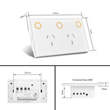 Zigbee Double GPO Powerpoint With Extra Light Switch RGB (WHITE & BLACK) - AUSTRALIAN CERTIFIED SSA (TREND)