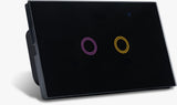 Matter Smart Switch 1 - 6 Gang BLACK RGB Backlit - TREND RANGE - AUSTRALIAN SAA CERTIFIED