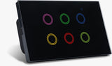 Matter Smart Switch 1 - 6 Gang BLACK RGB Backlit - TREND RANGE - AUSTRALIAN SAA CERTIFIED