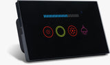 Zigbee Dimmer Switch + Extra Switch 2 Gang - RGB Backlit [White & Black] - Australian Certified