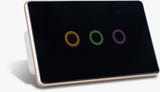 Zigbee 1 - 6 Gang Switch SUAVE Range BLACK & SILVER Frame with RGB Backlight - Australian SAA Certified