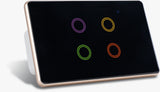 Zigbee 1 - 6 Gang Switch SUAVE Range BLACK & SILVER Frame with RGB Backlight - Australian SAA Certified