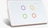 Zigbee 1 - 6 Gang Switch SUAVE Range WHITE & GOLD Frame with RGB Backlight - Australian SAA Certified