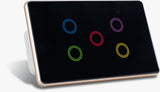 Zigbee 1 - 6 Gang Switch SUAVE Range BLACK & SILVER Frame with RGB Backlight - Australian SAA Certified