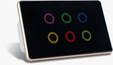 Zigbee 1 - 6 Gang Switch SUAVE Range BLACK & SILVER Frame with RGB Backlight - Australian SAA Certified