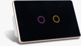 Zigbee 1 - 6 Gang Switch SUAVE Range BLACK & SILVER Frame with RGB Backlight - Australian SAA Certified