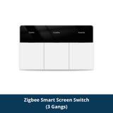 Zemismart 3 Gang Zigbee Smart Dimmer Switch - Physical Press Button - WHITE Horizontal Australian Certified RCM