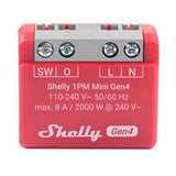 Shelly 1PM MINI Gen4 Zigbee Matter Wifi Bluetooth 8A Relay Switch 1 Gang with Power Management