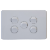 NLS 5 Gang Switch 10A Horizontal