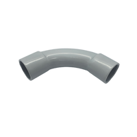 Grey MD Conduit Bend 90 Degrees 25mm (92mm length)