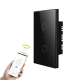 1-4 Gang ZIGBEE Smart Switch Glass SAA Approved for Australia (Black Or White)