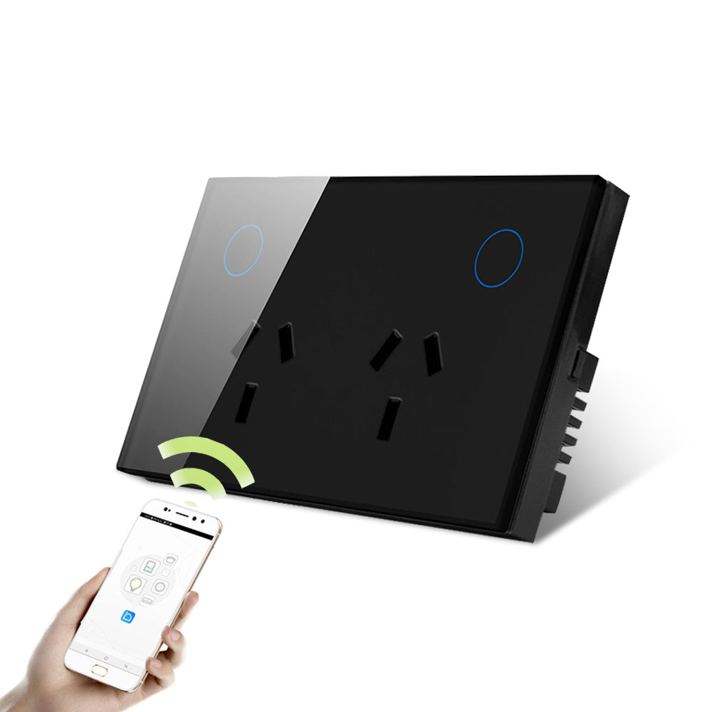 ZIGBEE Smart Socket Double Powerpoint Glass SAA Approved for Australia ...